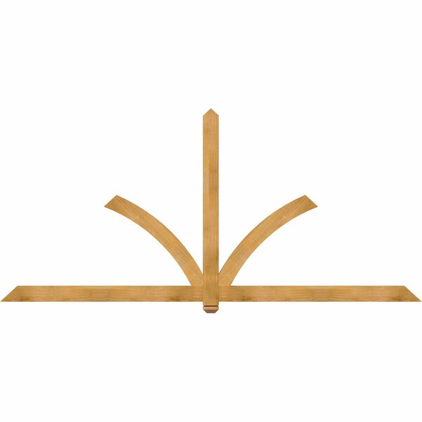 Ekena Millwork Redmond Rough Sawn Timber Gable Bracket, Western Red Cedar, 108"W x 49"H x 2"D x 4"F, 11/12 Pitch GBW108X49X0204RED00RWR - main